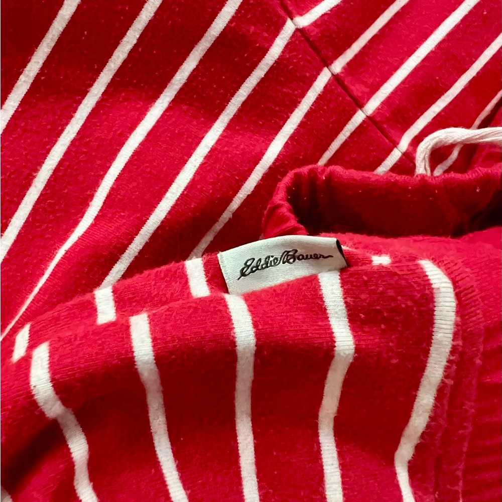 EDDIE BAUER | Red and White Striped Pajama Pants (L) - Picture 3 of 5